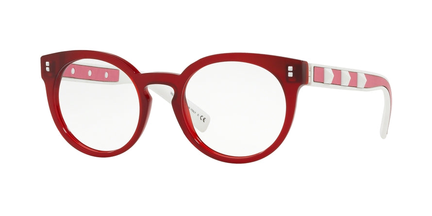 Valentino VA3024 Round Eyeglasses  5078-OPAL RED 50-20-140 - Color Map red