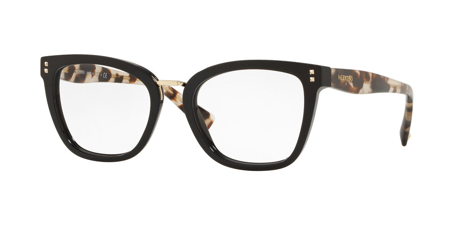 Valentino VA3026 Pillow Eyeglasses  5001-BLACK 52-19-140 - Color Map black