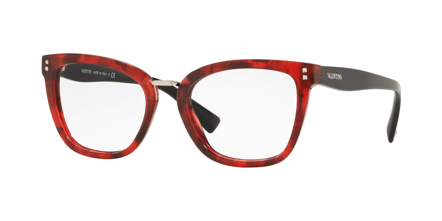 Valentino VA3026 Pillow Eyeglasses  5020-HAVANA RED 52-19-140 - Color Map red