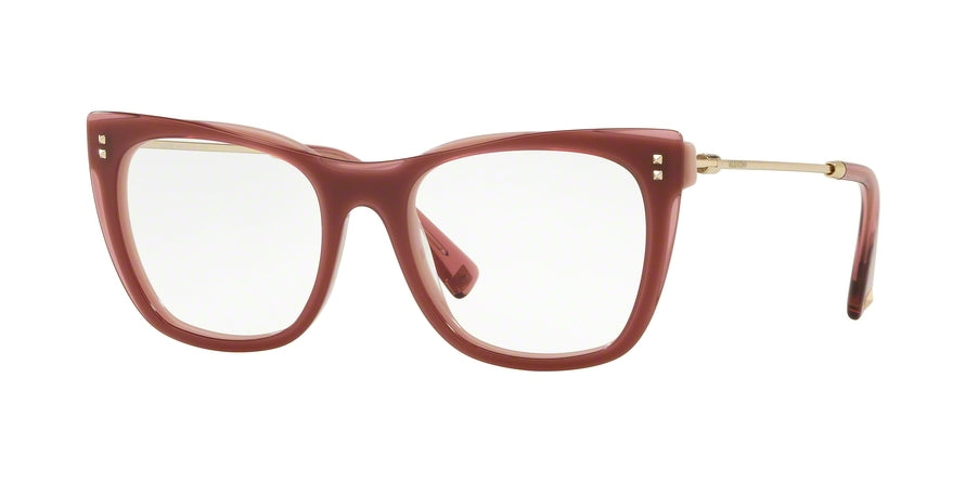 Valentino VA3028 Square Eyeglasses  5101-TRANSPARENT PINK/PINK 52-18-140 - Color Map pink