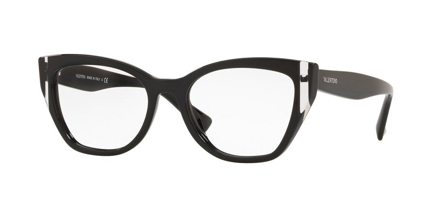 Valentino VA3029 Butterfly Eyeglasses  5001-BLACK/CRYSTAL/BLACK 53-18-140 - Color Map black