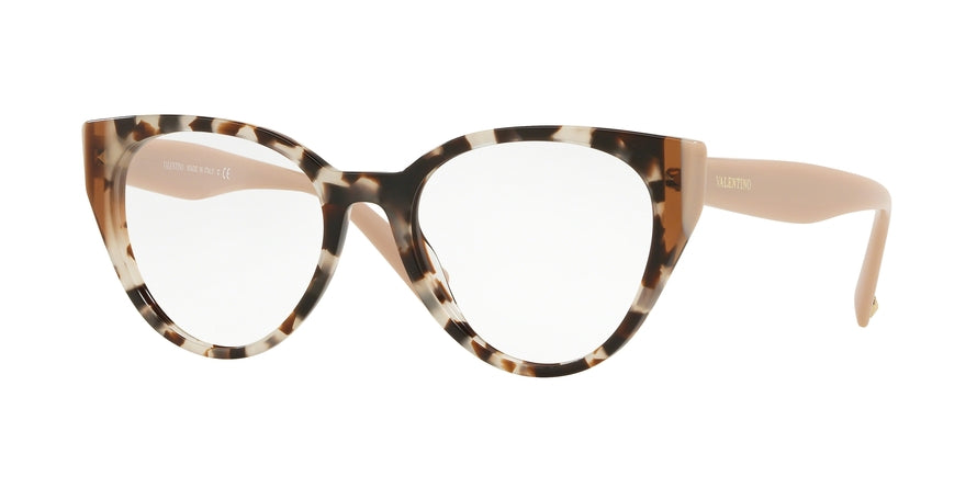 Valentino VA3030 Phantos Eyeglasses  5097-HAVANA BROWN/BROWN/BEIGE 53-18-140 - Color Map brown