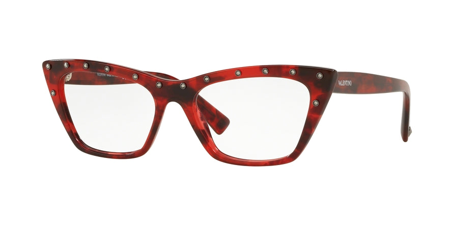 Valentino VA3031 Cat Eye Eyeglasses  5020-RED HAVANA 54-17-140 - Color Map red