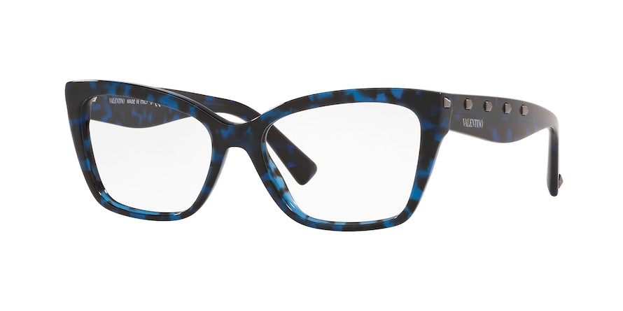 Valentino VA3032 Cat Eye Eyeglasses  5031-HAVANA BLUE 55-16-140 - Color Map blue