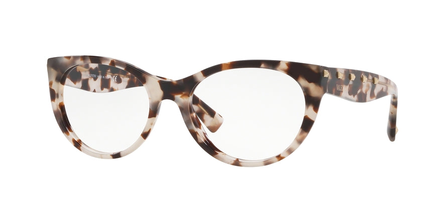 Valentino VA3033A Oval Eyeglasses  5097-HAVANA BROWN BEIGE 54-18-140 - Color Map pink