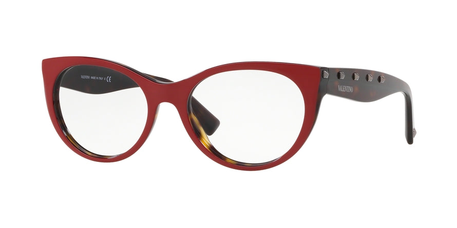 Valentino VA3033A Oval Eyeglasses  5123-RED/HAVANA 54-18-140 - Color Map red