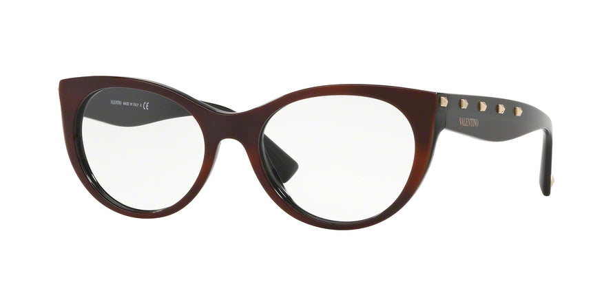 Valentino VA3033 Oval Eyeglasses  5125-HAVANA/BLACK 54-18-140 - Color Map brown