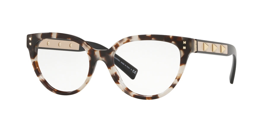 Valentino VA3034A Oval Eyeglasses  5097-HAVANA BROWN BEIGE 54-18-140 - Color Map pink