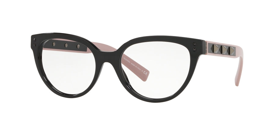 Valentino VA3034 Oval Eyeglasses  5001-BLACK 54-18-140 - Color Map black