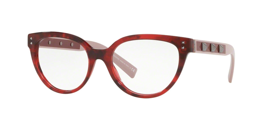 Valentino VA3034 Oval Eyeglasses  5020-HAVANA RED 54-18-140 - Color Map red
