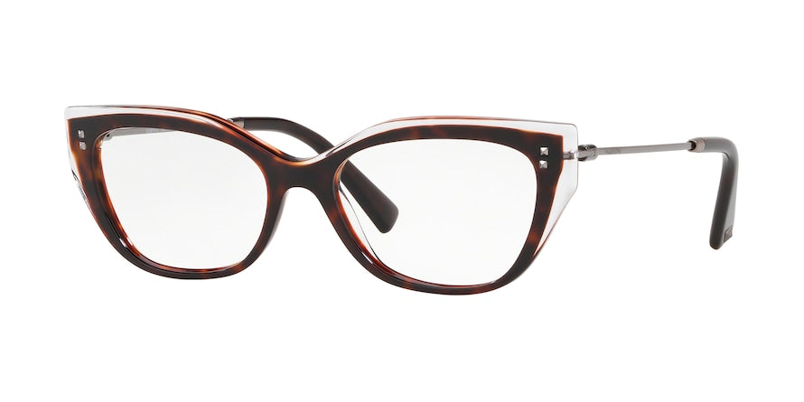 Valentino VA3035 Cat Eye Eyeglasses  5087-CRYSTAL/HAVANA 54-17-140 - Color Map brown