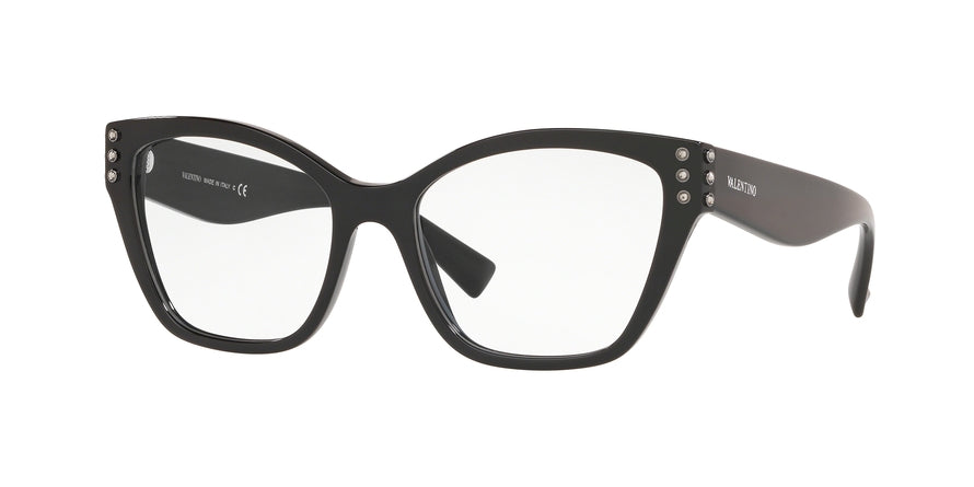 Valentino VA3036 Irregular Eyeglasses  5001-BLACK 53-17-140 - Color Map black