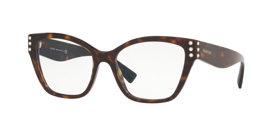 Valentino VA3036 Irregular Eyeglasses  5002-HAVANA 53-17-140 - Color Map brown