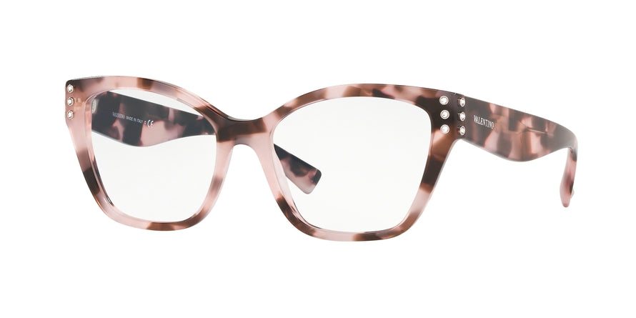 Valentino VA3036 Irregular Eyeglasses  5067-RED HAVANA 53-17-140 - Color Map pink