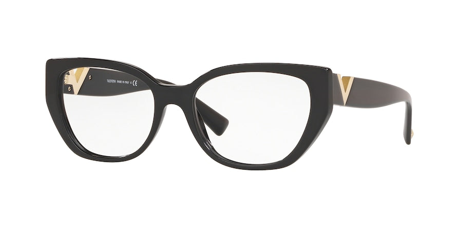 Valentino VA3037 Irregular Eyeglasses  5001-BLACK 54-17-140 - Color Map black