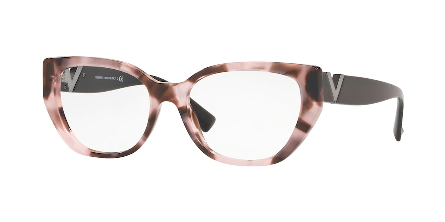 Valentino VA3037 Irregular Eyeglasses  5067-PINK HAVANA 54-17-140 - Color Map pink