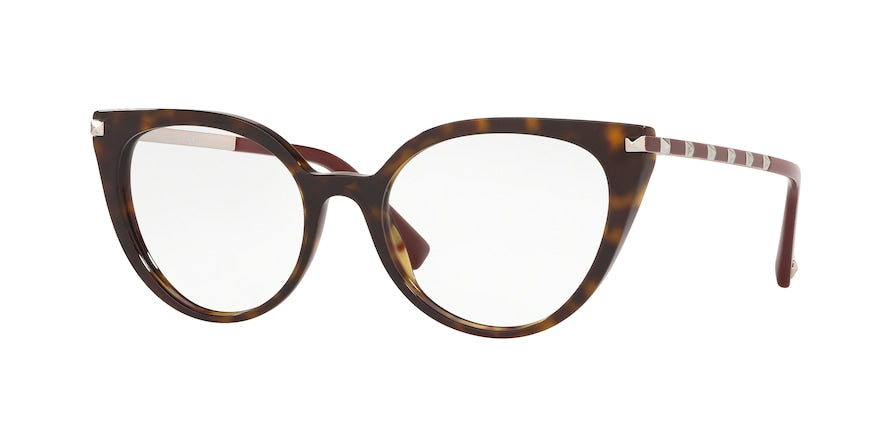 Valentino VA3040 Cat Eye Eyeglasses  5002-HAVANA 53-18-140 - Color Map brown