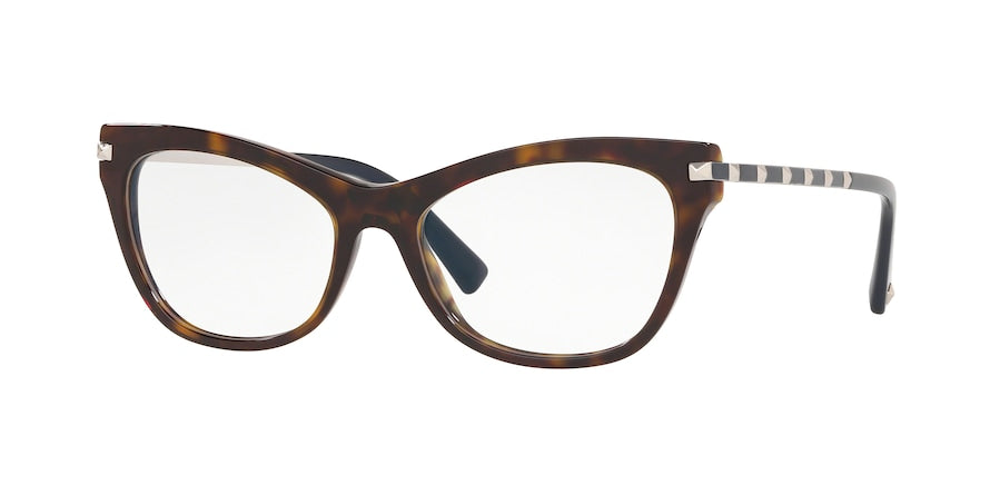 Valentino VA3041 Cat Eye Eyeglasses  5002-HAVANA 54-17-140 - Color Map brown