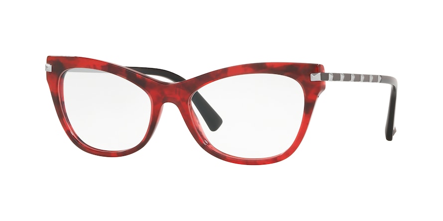 Valentino VA3041 Cat Eye Eyeglasses  5020-RED HAVANA 54-17-140 - Color Map red