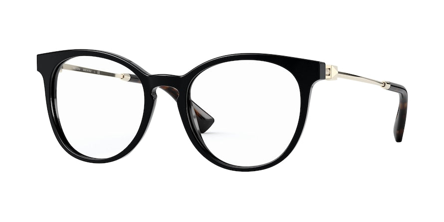 Valentino VA3046A Round Eyeglasses  5001-BLACK 52-19-140 - Color Map black