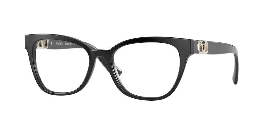 Valentino VA3049F Cat Eye Eyeglasses  5001-BLACK 53-17-140 - Color Map black