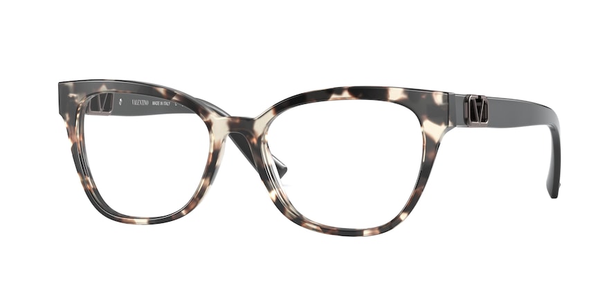 Valentino VA3049F Cat Eye Eyeglasses  5097-BROWN /BEIGE TORTOISE 53-17-140 - Color Map beige