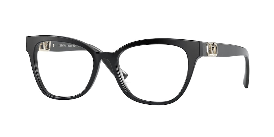 Valentino VA3049 Cat Eye Eyeglasses  5001-BLACK 53-17-140 - Color Map black