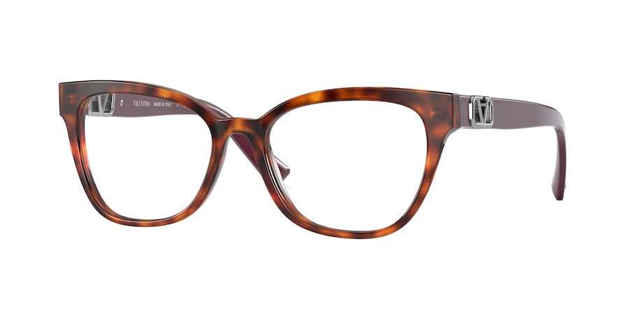 Valentino VA3049 Cat Eye Eyeglasses  5011-HAVANA 53-17-140 - Color Map havana