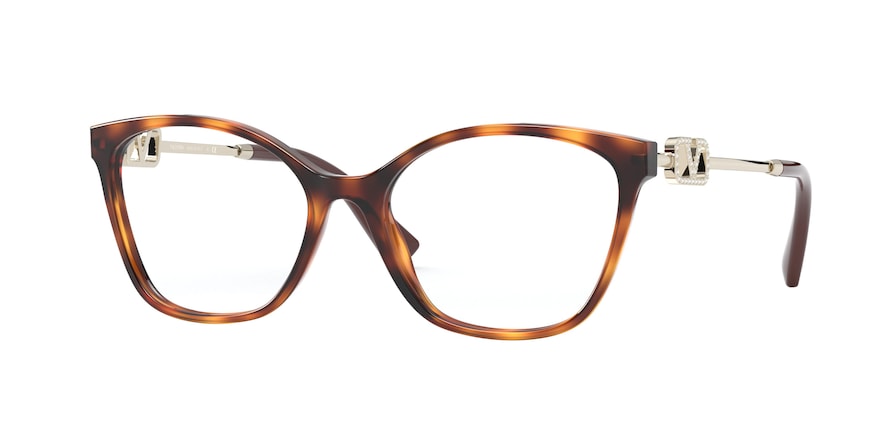 Valentino VA3050F Butterfly Eyeglasses  5011-HAVANA 54-17-140 - Color Map brown