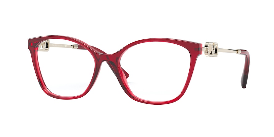 Valentino VA3050 Butterfly Eyeglasses  5121-OPAL RED 54-17-140 - Color Map red