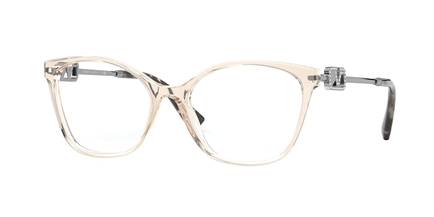 Valentino VA3050 Butterfly Eyeglasses  5167-TRANSPARENT BEIGE 54-17-140 - Color Map light brown