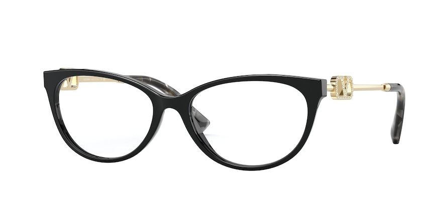 Valentino VA3051 Cat Eye Eyeglasses  5001-BLACK 54-16-140 - Color Map black