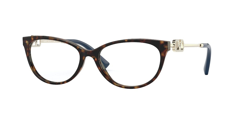 Valentino VA3051 Cat Eye Eyeglasses  5002-HAVANA 54-16-140 - Color Map brown