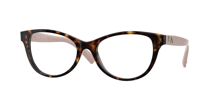 Valentino VA3057 Oval Eyeglasses  5002-HAVANA 53-18-140 - Color Map brown