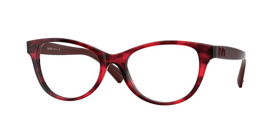 Valentino VA3057 Oval Eyeglasses  5020-RED HAVANA 53-18-140 - Color Map red