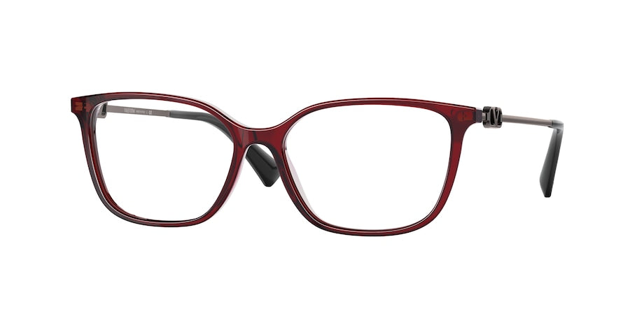 Valentino VA3058F Rectangle Eyeglasses  5115-BORDEAUX TRANSPARENT 54-15-140 - Color Map bordeaux