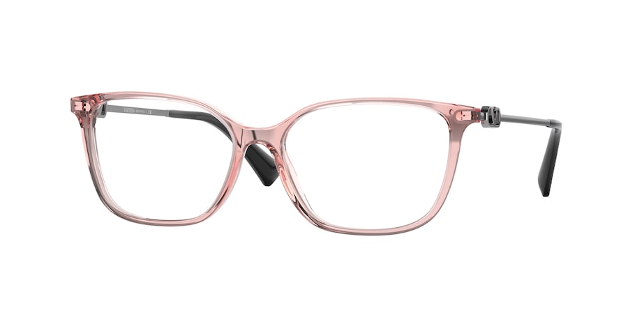Valentino VA3058F Rectangle Eyeglasses  5155-TRANSPARENT PINK 54-15-140 - Color Map pink
