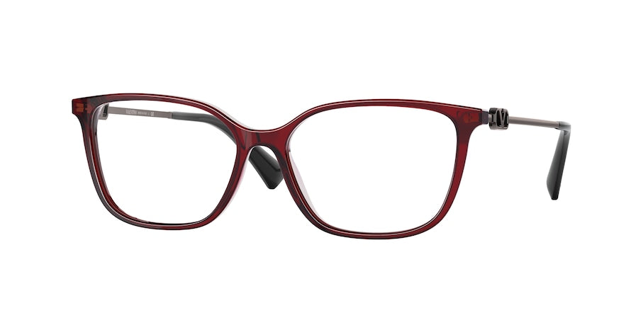 Valentino VA3058 Rectangle Eyeglasses  5115-BORDEAUX TRANSPARENT 54-15-140 - Color Map bordeaux