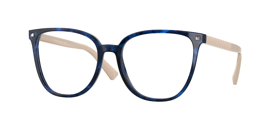 Valentino VA3059 Square Eyeglasses  5031-BLUE HAVANA 54-17-140 - Color Map blue