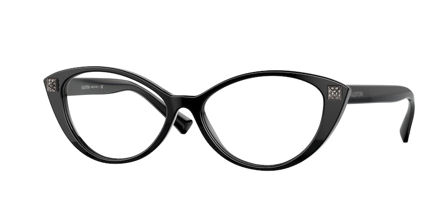 Valentino VA3061 Cat Eye Eyeglasses  5001-BLACK 54-15-140 - Color Map black