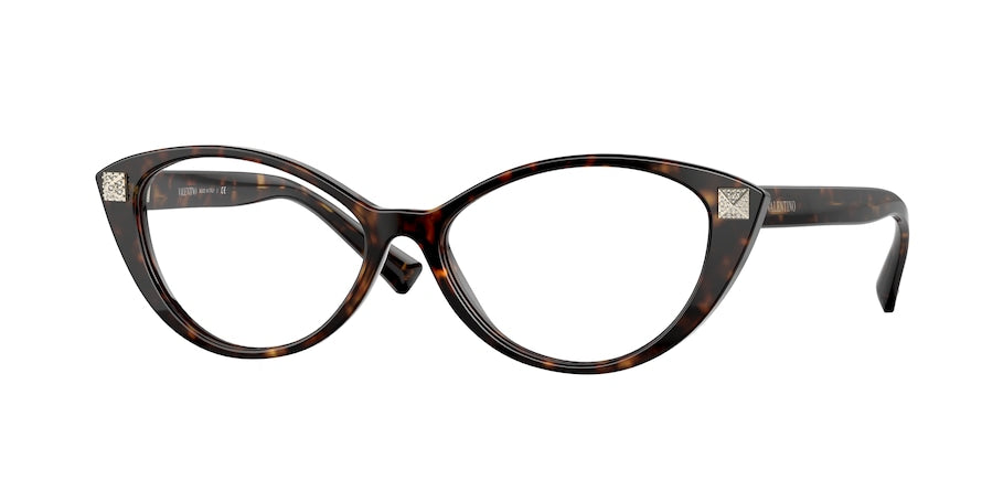 Valentino VA3061 Cat Eye Eyeglasses  5002-HAVANA 54-15-140 - Color Map brown