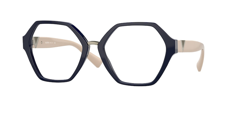 Valentino VA3062F Irregular Eyeglasses  5034-BLUE 55-18-140 - Color Map blue