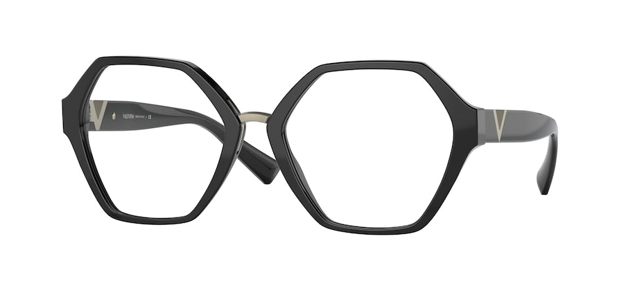 Valentino VA3062 Irregular Eyeglasses  5001-BLACK 55-18-140 - Color Map black