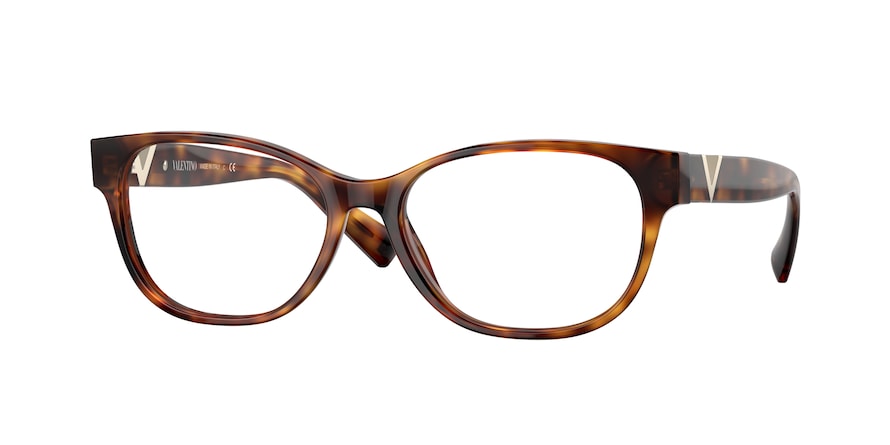 Valentino VA3063F Rectangle Eyeglasses  5011-LIGHT HAVANA 54-16-140 - Color Map brown