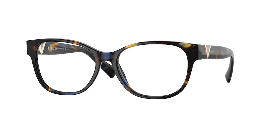 Valentino VA3063F Rectangle Eyeglasses  5068-HAVANA BLUE 54-16-140 - Color Map blue