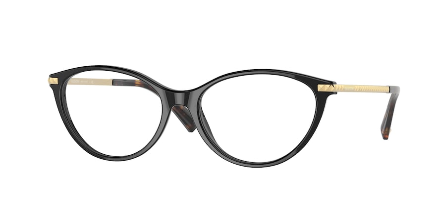 Valentino VA3066 Oval Eyeglasses  5001-BLACK 53-16-140 - Color Map black