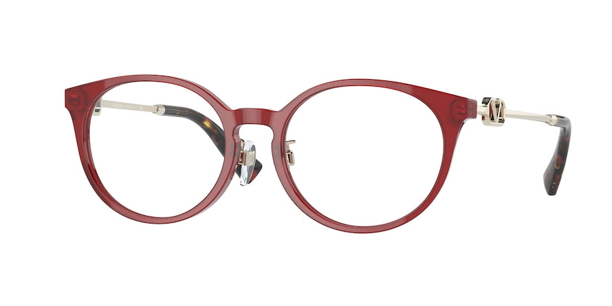 Valentino VA3068F Phantos Eyeglasses  5121-RED TRANSPARENT 53-18-140 - Color Map red