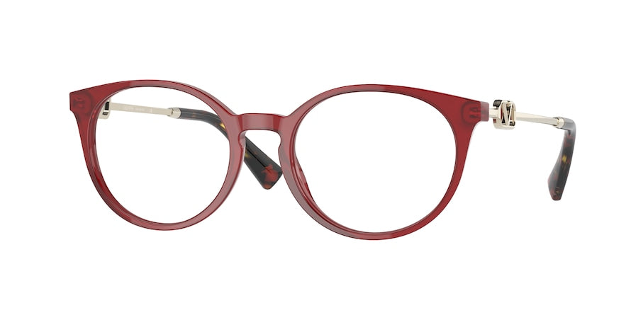 Valentino VA3068 Phantos Eyeglasses  5121-RED TRANSPARENT 52-19-140 - Color Map red