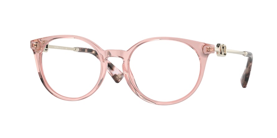 Valentino VA3068 Phantos Eyeglasses  5155-PINK TRANSPARENT 52-19-140 - Color Map pink