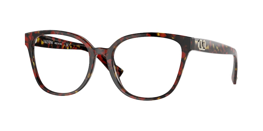Valentino VA3072 Square Eyeglasses  5194-RED HAVANA 54-17-140 - Color Map red
